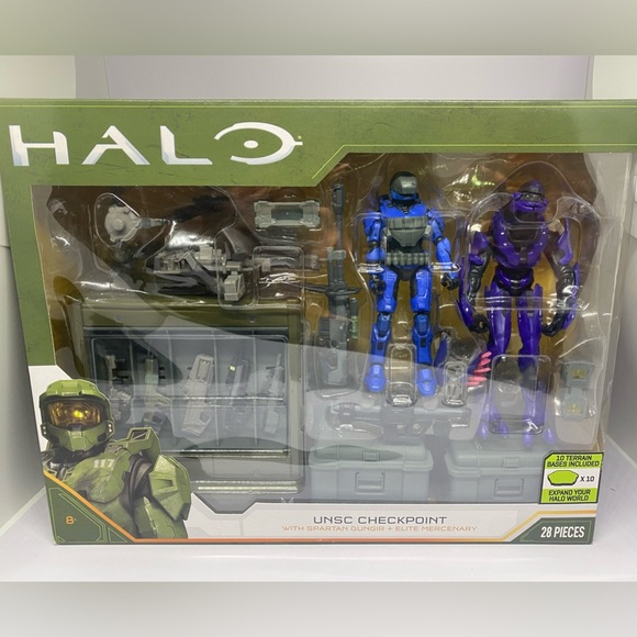 Halo 4 Hero Mission Pack - Spartan Gungnir and Elite Mercenary -UNSC Checkpoint - Picture 1 of 8